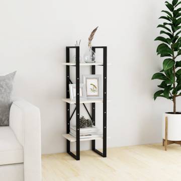 3-Tier Book Cabinet White 40x30x105 cm Solid Pinewood