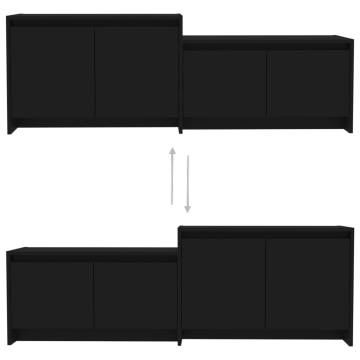 TV Cabinet Black 146.5x35x50 cm Engineered Wood