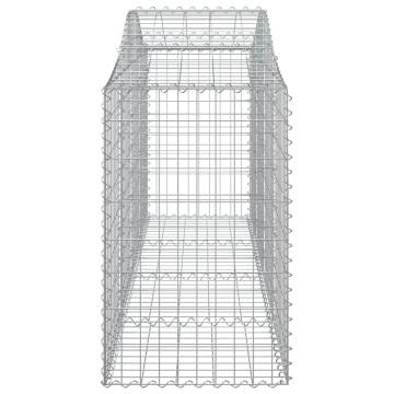 Arched Gabion Baskets 10 pcs 200x50x80/100 cm Galvanised Iron