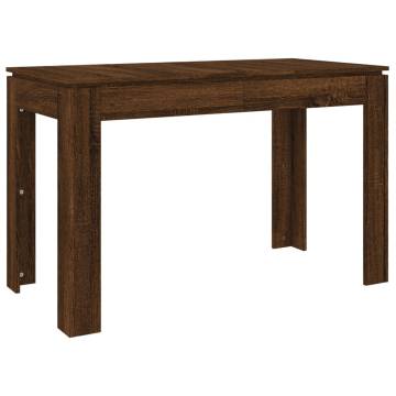 Dining Table Brown Oak 120x60x76 cm Engineered Wood