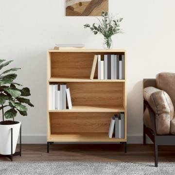 Bookcase Sonoma Oak 69.5x32.5x90 cm Engineered Wood