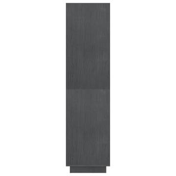 Book Cabinet/Room Divider Grey 80x35x135 cm Solid Pinewood