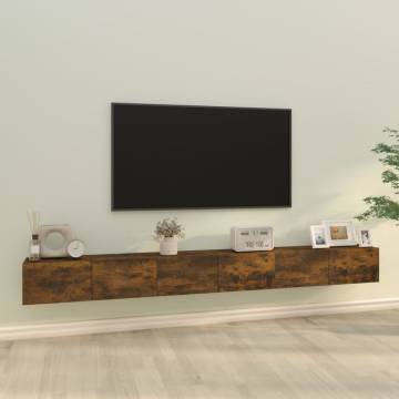 3 Piece TV Cabinet Set Smoked Oak Engineered Wood