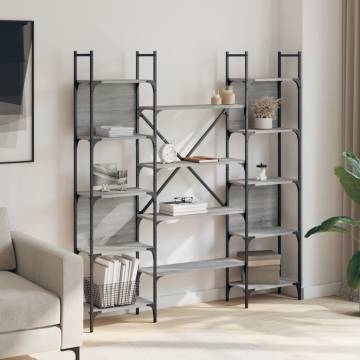 Bookshelf Grey Sonoma 155.5x24x166.5 cm Engineered Wood