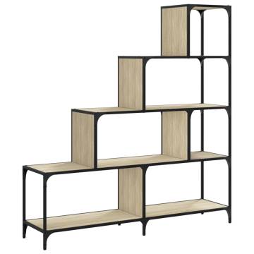 Bookcase 4-Stair Sonoma Oak 139x33.5x149 cm Engineered Wood