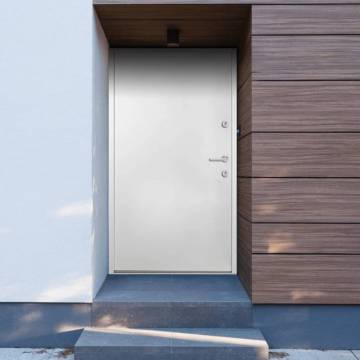 Front Door White 110x207.5 cm Aluminium