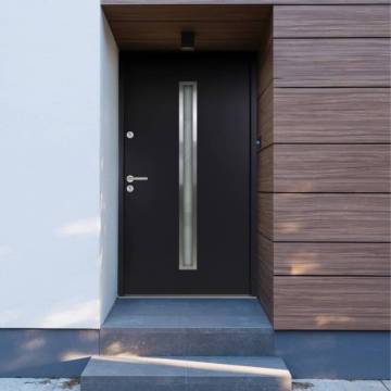 Front Door Anthracite 100x200 cm Aluminium