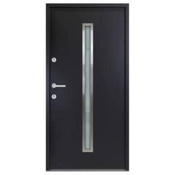 Front Door Anthracite 100x200 cm Aluminium