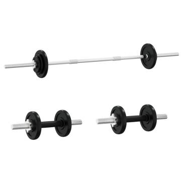 Barbell and Dumbbell with Plates 90 kg Cast Iron