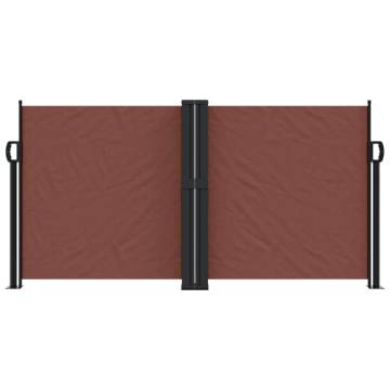 Retractable Side Awning Brown 120x1200 cm