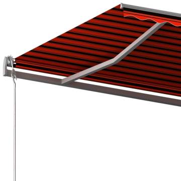 Freestanding Manual Retractable Awning 500x350 cm Orange/Brown