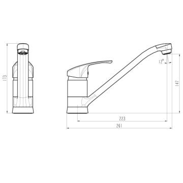 SCHÜTTE Sink Mixer TASSONI Low Pressure Chrome