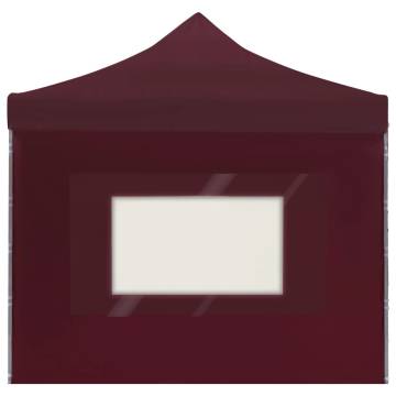 Professional Folding Party Tent with Walls Aluminium 6x3 m Wine Red