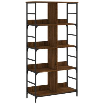 Bookshelf Brown Oak 78.5x33x153 cm Engineered Wood