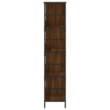 Bookshelf Brown Oak 78.5x33x153 cm Engineered Wood