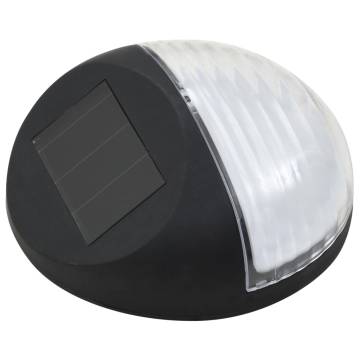 Outdoor Solar Wall Lamps LED 24 pcs Round Black