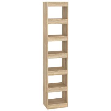 Book Cabinet/Room Divider Sonoma Oak 40x30x198 cm