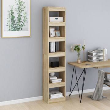 Book Cabinet/Room Divider Sonoma Oak 40x30x198 cm