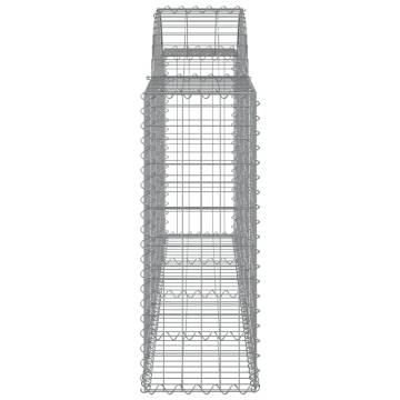 Arched Gabion Baskets 3 pcs 200x30x80/100 cm Galvanised Iron