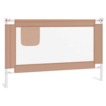 Toddler Safety Bed Rail Taupe 120x25 cm Fabric