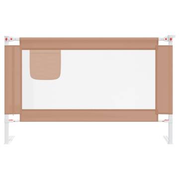 Toddler Safety Bed Rail Taupe 120x25 cm Fabric