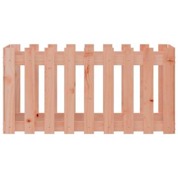 Garden Raised Bed with Fence Design 100x50x50 cm Solid Wood Douglas