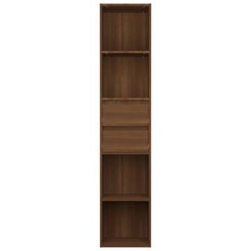 Book Cabinet Brown Oak 36x30x171 cm Engineered Wood