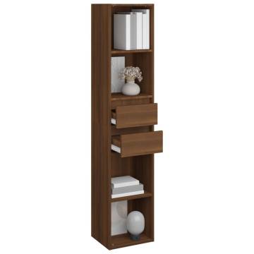 Book Cabinet Brown Oak 36x30x171 cm Engineered Wood