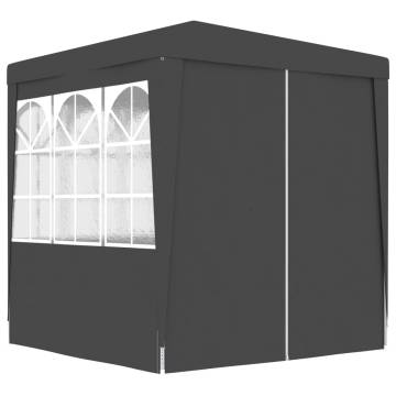 Professional Party Tent with Side Walls 2x2 m Anthracite 90 g/m?