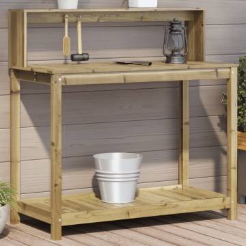 Potting Table with Shelves 108x50x109.5 cm Impregnated Wood Pine