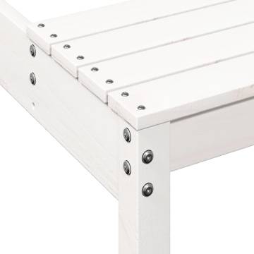 Picnic Table White 110x134x75 cm Solid Wood Pine