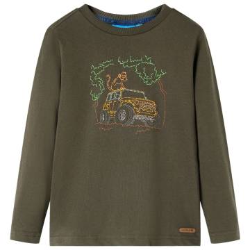 Kids' T-shirt with Long Sleeves Khaki 140