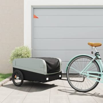 Bike Trailer Black and Grey 45 kg Iron