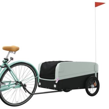 Bike Trailer Black and Grey 45 kg Iron