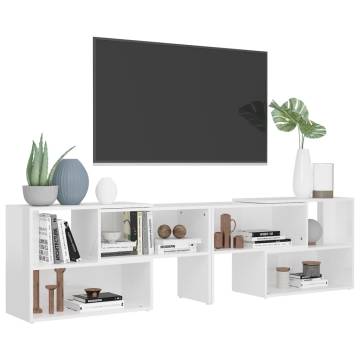 TV Cabinet High Gloss White 149x30x52 cm Engineered Wood