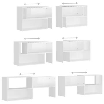 TV Cabinet High Gloss White 149x30x52 cm Engineered Wood