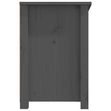 TV Cabinet Grey 114x35x52 cm Solid Wood Pine