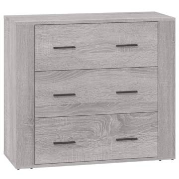 Sideboards 3 pcs Grey Sonoma Engineered Wood