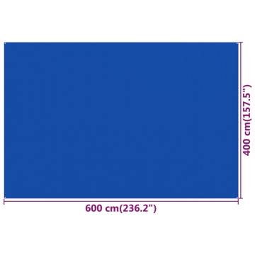 Tent Carpet 400x600 cm Blue HDPE