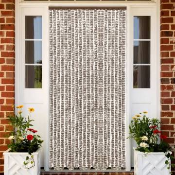 Fly Curtain Taupe and White 100x230 cm Chenille