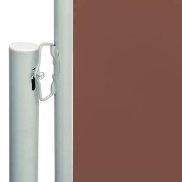 Patio Retractable Side Awning 180x600 cm Brown