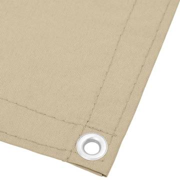 Balcony Screen Beige 75x800 cm 100% Polyester Oxford