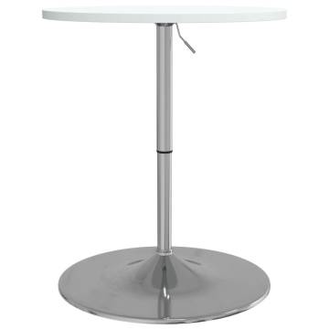 Bar Table White 60x60x90 cm Engineered Wood and Chromed Steel