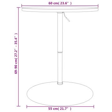 Bar Table White 60x60x90 cm Engineered Wood and Chromed Steel