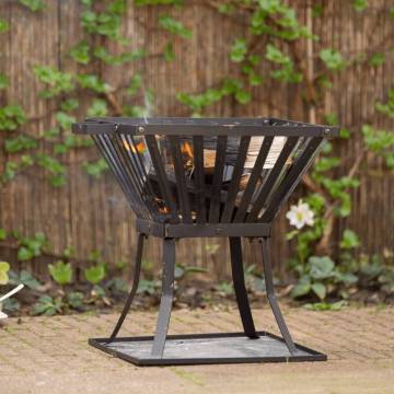 RedFire Fire Basket Denver Black Steel 51.5x39x45 cm 85015