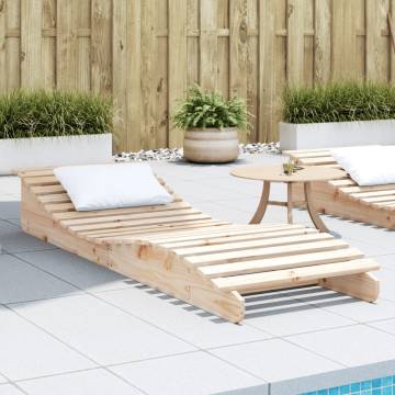 Sun Lounger 205x60x31.5 cm Solid Wood Pine