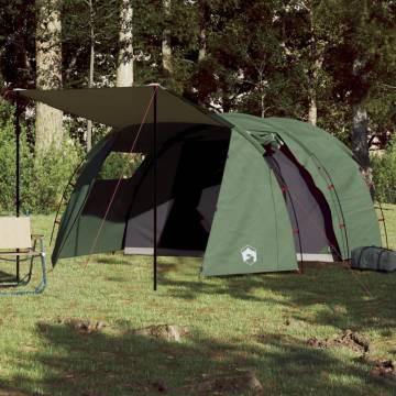 Camping Tent 4-Person Green Waterproof