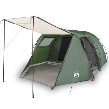 Camping Tent 4-Person Green Waterproof