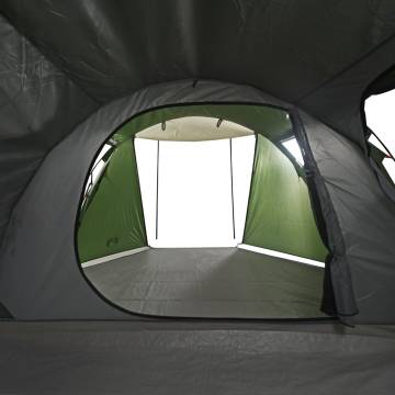 Camping Tent 4-Person Green Waterproof