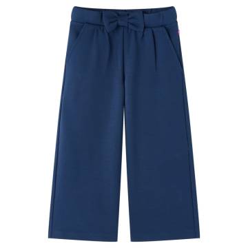 Kids' Pants with Wide Legs Navy 140